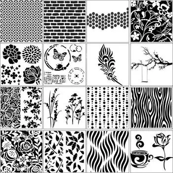 Домашняя кухня Скрапбукинг живопись 14,1*13 см белый трафарет для рисования трафареты 1 шт. трафареты для тиснения альбом ремесла ПЭТ пластиковые инструменты S41