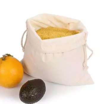 Домашняя кухня сумка для покупок на шнурке многоразовая 3 размера из чистого хлопка сумки для продуктов сумка для хранения фруктов и овощей S