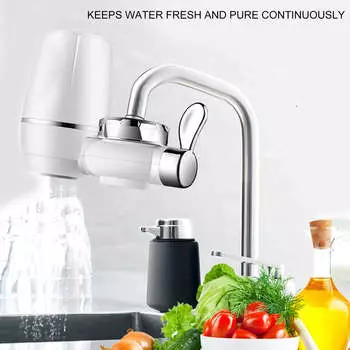 Домашняя кухня Водоочиститель Фильтр для крана 7 слоев Система фильтрации ABS Предварительный очиститель Крепление для крана