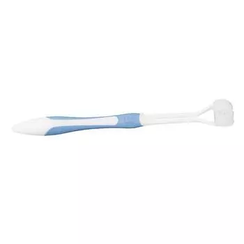 Домашняя массажная зубная щетка с тремя головками Универсальная зубная щетка Трехсторонняя зубная щетка Мягкая зубная щетка для чистки полости рта красный