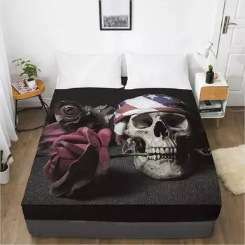 Домашняя мебель Dice Loutou Fashion 3D Printing Pattern Простыня Чехол для матраса Простыня на резинке 3 шт. Постельное белье 120cmX200cmX30cm