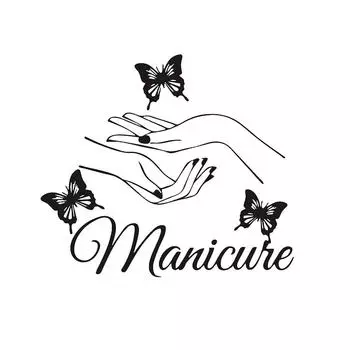 Домашняя наклейка на стену с изображением насекомых, самоклеящаяся декоративная наклейка для гостиной, маникюрного магазина, украшения для спа-салона чёрный