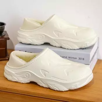 Домашняя обувь Удобная зимняя хлопковая обувь на платформе Водонепроницаемая без застежек Повседневная обувь для активного отдыха Рекомендуемая модель Plus Velvet Основная модель Push 38-39 чёрный