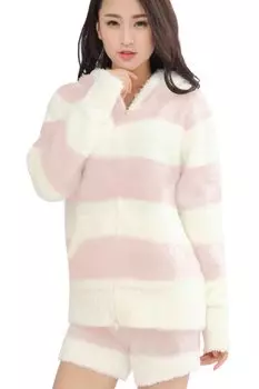 Комплект пижамы Seap Fluffy Худи 503 женский (розовый), & Шорты, розовый