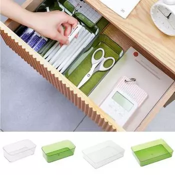Домашняя организация, прямоугольный прочный многофункциональный органайзер для ванной комнаты, офиса, рабочего стола, ящик для хранения S белый