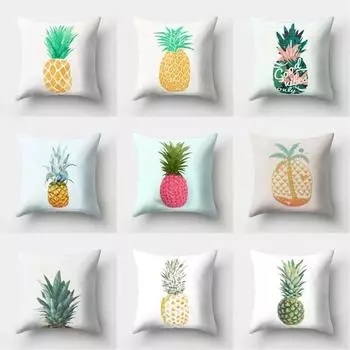 Домашняя подушка, автомобильная подушка, ананас, мультфильм, офис, креатив 40x40cm
