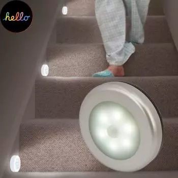 Домашняя прочная светодиодная лампа с датчиком движения PIR, беспроводной инфракрасный датчик ONE SIZE серебряный