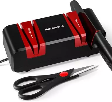 Домашняя профессиональная электрическая точилка для ножей, двухэтапная быстрая заточка и полировка, затачивает ножницы и шлицевые отвертки