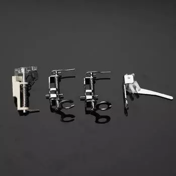 Домашняя швейная машина, бесплатная прижимная лапка для квилтинга, 4 шт./компл., открытые и закрытые прижимные лапки для вышивки в штучной упаковке