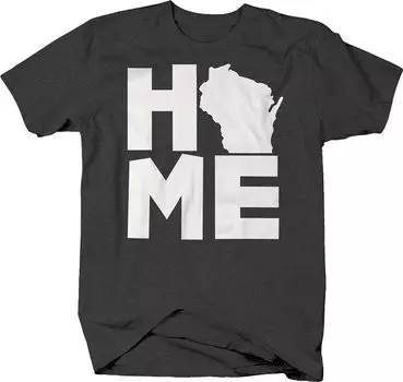 Домашняя страница Wisconsin Caps Футболка унисекс Hometown United States Native S