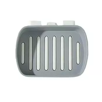 Домашняя ванная комната Душ Мыльница Поднос Держатель Тарелка Контейнер для хранения Овальный квадрат one size серый