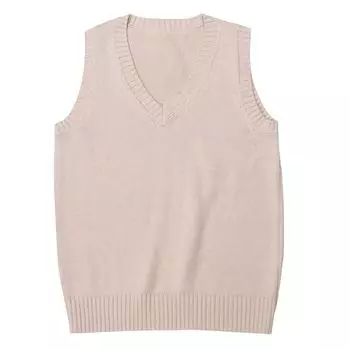 Domestic JK Uniform Basic Style Pure Color All-Matching Cute Preppy Style Sweaters Vest Women s Vest Anime Cos Apricot color M code