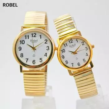 Domestic production Robel gold-plated gold free-spring metal band wristwatch,Korean popular watches