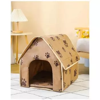 Домик для домашних животных, гнездо для кошек и собак, складное, удобное, для маленьких и средних собак, гнездо для кошек в помещении 47*43*40CM