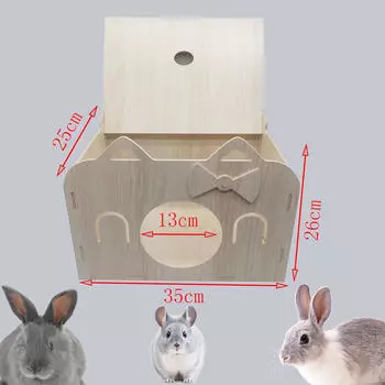 Домик для хомяка, деревянный, с окном, декор для сна, гнездо для хомяка