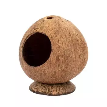 Домик для хомяка из кокоса — прост в уходе и подходит для небольших пространств, укрытие, гнездо, игрушка для домашних животных, уникальные питомцы, подходящие для террариума