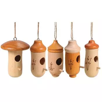 Домик для колибри, деревянная мини-клетка для птичьих гнезд, декор для наружного садового окна E