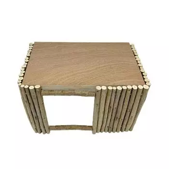 Домик для кролика Точилка для зубов Натуральные деревянные ветки Плетеная хижина Гнездо для шиншиллы Укрытие для хомяка Среда обитания Принадлежности для мелких питомцев Square