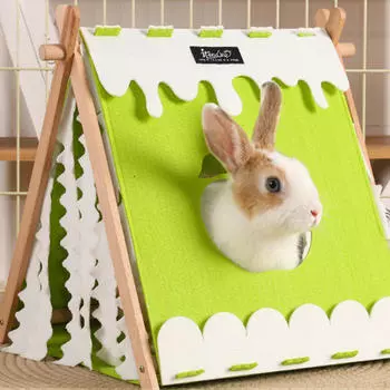 Домик для морской свинки Гнездо для хомяка Палатка Хижина Деревянный домик-укрытие для питомца Уютный домик для мелких животных для крысы