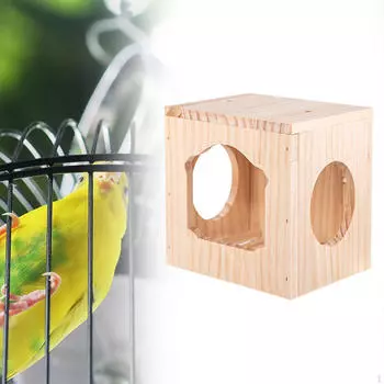Домик для птиц Клетка Вентиляция Гнездо Деревянный Ящик Для Среды обитания На Открытом Воздухе S