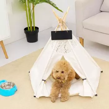 Домик для собак и кошек Four Seasons Pet Supplies Хлопковый холст Палатка для домашних животных Гнездо S (40 40 50cm)