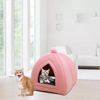 Домик для собак – мягкая и теплая спальная кровать для дома зелёный