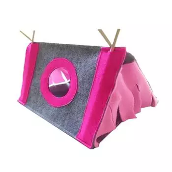 Домик для укрытия мелких животных – прочная стильная дышащая сетка для крыс, белок, хорьков, карликовых кроликов, хомяков, треугольная синяя палатка S 28*20*16 s 28*20*16