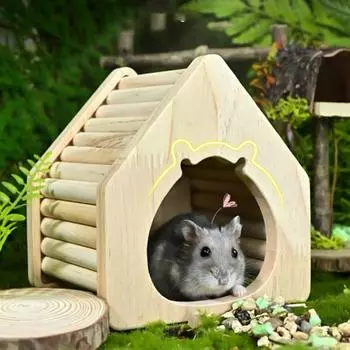 Домик-гнездо для хомяка, устойчивый к укусам, аксессуар для домашних животных, гнездо для игровой площадки для мелких животных