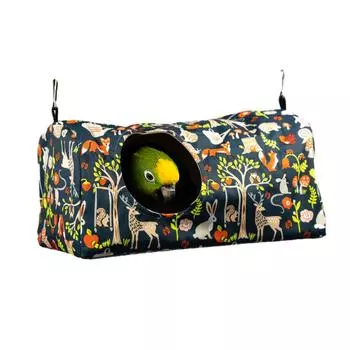 Домик с птичьим гнездом, подвесной гамак для попугая, спальная кровать, моющаяся подвесная уютная пещера Happy Hut для