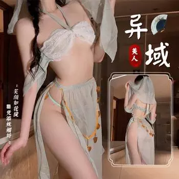 Domila Antique Flowing Butterfly Lace-up Sharding Skirt 6783 Эротическое нижнее белье Uniform Seduction Passion F089 One size