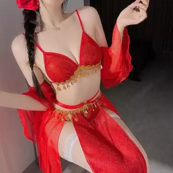 Домила Гочао Древний Стиль Экзотический Стиль Дуньхуан Фэйтянь Танцевальная Одежда Сексуальное Нижнее Белье Бесплатная Сексуальная Пижама average size (80-60kg)