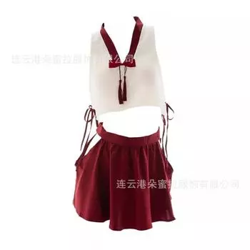 Domila Lingerie Японское кимоно Милый костюм соблазнения для мягкой девушки, Косплей горничной One Size