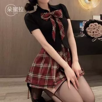 Domila Lingerie Чистая Страсть Обтягивающее Соблазнение Студенческая Одежда Клубный Стиль Страсть Сексуальная Униформа Костюм F7 M [80-52.5kg]