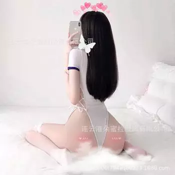 Комплект сексуального нижнего белья Domila Пижама Соблазн Чистое желание Открытый файл Цельный Мертвая библиотека Вода Униформа Qqny Оптом one size