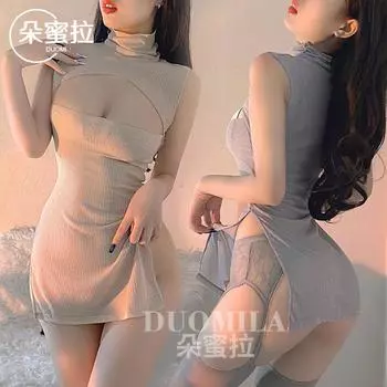 Domila Сексуальное нижнее белье Сексуальное искушение секретарши Сексуальная обертка для шеи Бедра Шея Юбка one size fits all