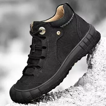 Domineering Men Winter Plush Snow Boots 2024 New Arrival Men Casual Ankle Boots Fashion Hot Sale Men Hiking Shoes Men s Shoes 38