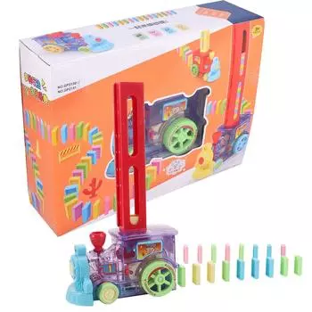 Игровой набор игрушечных машинок «Домино» «Сделай сам», автоматическое размещение, обучающая игрушка «Домино», 80 шт., домино