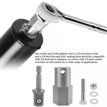Домкрат для прицепа Адаптер для беспроводной дрели Высокая твердость Универсальная совместимость Адаптер для электрической дрели Домкрат для прицепа