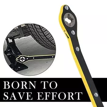 Домкрат с храповым механизмом, ножничный ключ для гаражных шин, гаечный ключ с ручкой, экономящий труд 34cm