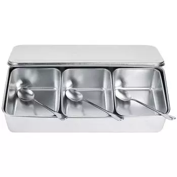 Домохозяйство 3?Сетка из нержавеющей стали для приправ, банка, набор для специй с крышкой для ложек