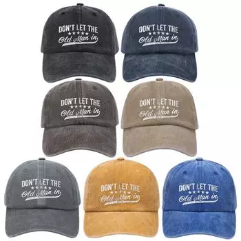 Не позволяйте старику в кепках с низким профилем, регулируемая кепка дальнобойщика, винтажная бейсболка унисекс из хлопка для мужчин и женщин на лето Khaki