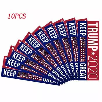 Donald 10pcs Trump Bumper Sticker 2020 Keep America Great Car Wall Stickers Set