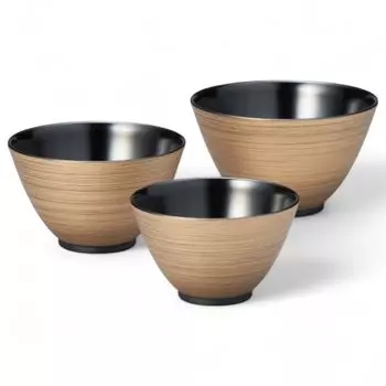 Donburi Bowl PET Dishwasher and Microwave Made in Japan J-kitchens 3-Piece Set, (Resin)/ABS, Safe, PID-530834,