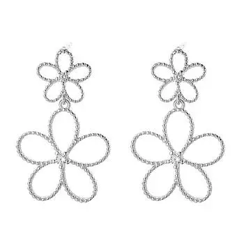 Дондэмун Темперамент Дизайн Подсолнух Французский Ретро Серьги Универсальные Блестящие Циркон Полые Серьги-Цветы