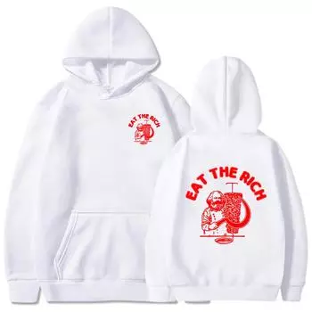 Doner Kebab Eat The Rich Hoodie Men Basic Unisex Autumn/Winter Pullovers Couple Printed Sweatshirts Streetwear Hoodies S