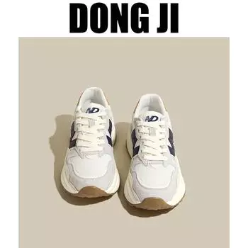[DONG JI] Forrest Gump shoes women s 2024 new platform white shoes dad shoes versatile German training shoes running shoes. 35 синий