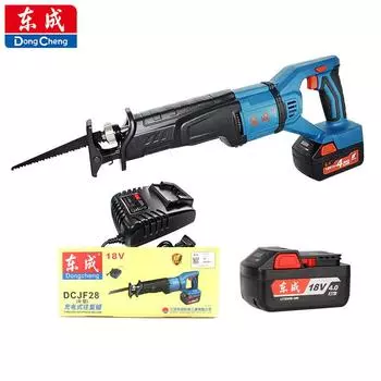 Dongcheng Horse Knife Saw Перезаряжаемая возвратно-поступательная пила DCJF28B Литиевая батарея 18 В Изогнутая пила Обрезная пила Dongcheng Power Tools 1*4.0 battery