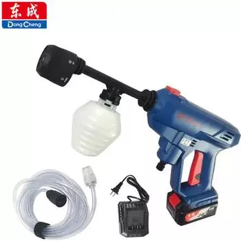 DongCheng Перезаряжаемый пистолет для мойки автомобилей высокого давления, беспроводная машина для мойки автомобилей, портативная машина для мойки на литиевых батареях 1*Battery20V/4.0Ah