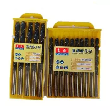 Dongcheng Whole Box Rolled Twist Drill High Speed Steel Twist Drill Hand Drill Bit 1mm-14mm Multi-Variety Drill Bit 1mm/box/10pcs