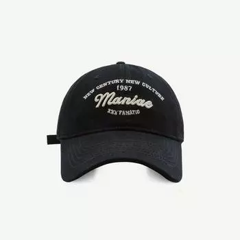 Dongdaemun новая вышитая буква четыре сезона бейсболка для мужчин и женщин с той же парой универсальная кепка M56-58cm чёрный